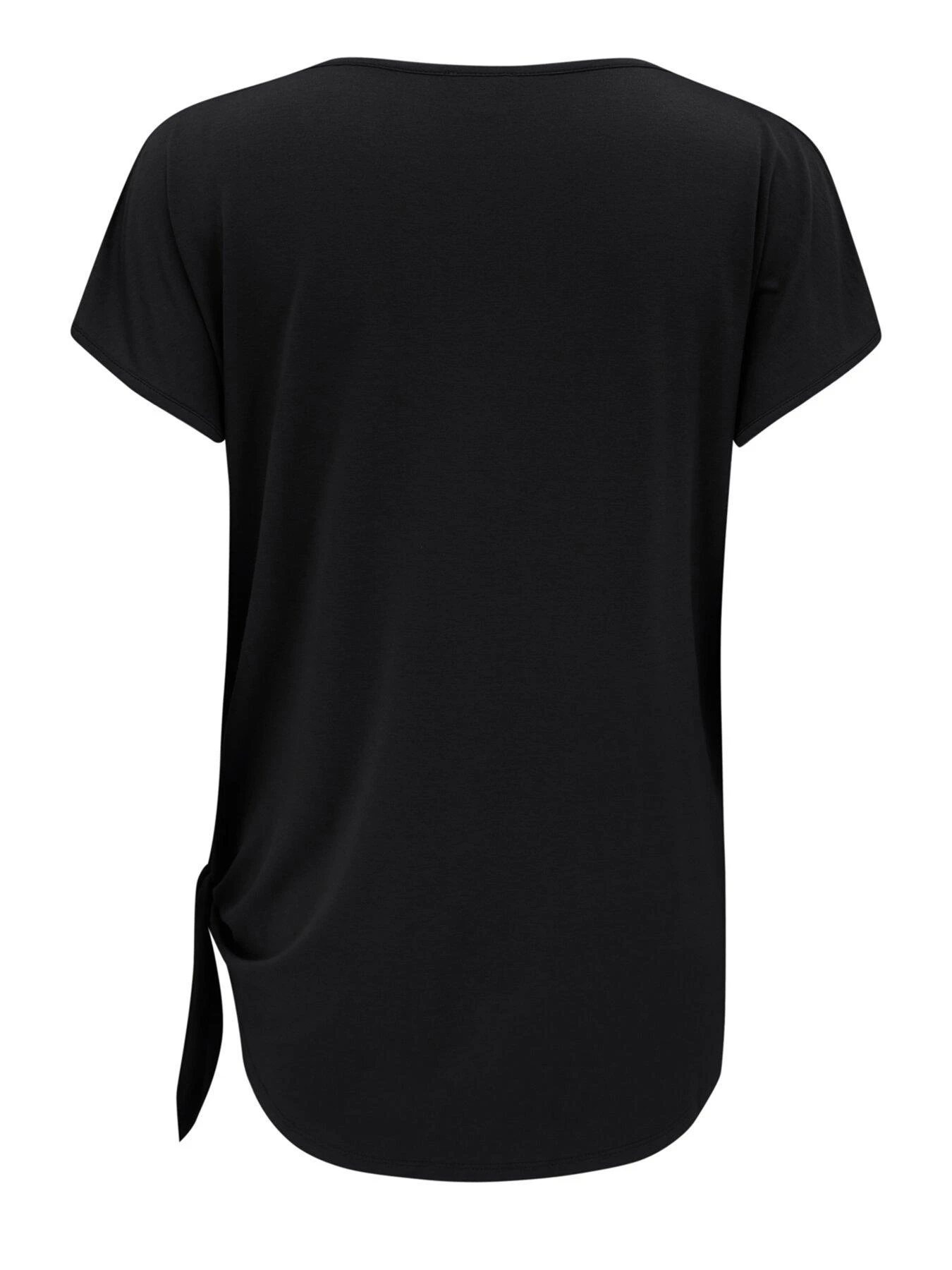 Pour Moi Energy Tie Side Short Sleeve Yoga Top - Black 5 Pour Moi Energy Tie Side Short Sleeve Yoga Top - Black - Image 3