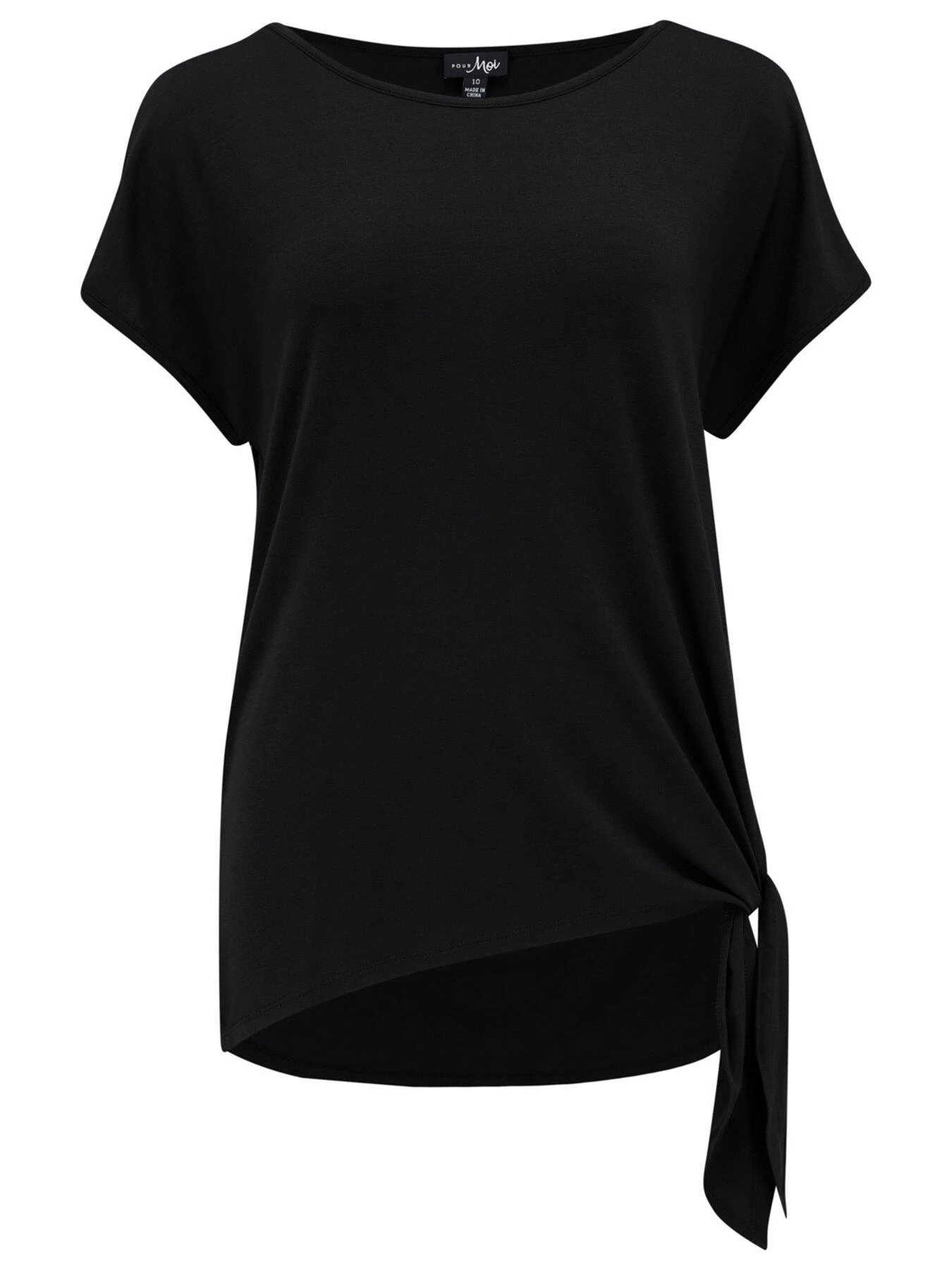 Pour Moi Energy Tie Side Short Sleeve Yoga Top - Black 6 Pour Moi Energy Tie Side Short Sleeve Yoga Top - Black - Image 4