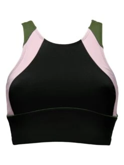 Pour Moi Energy Colour Block Longline Crop Top - Black/Multi -Modish Muse 1007G SQ4 0000000292 BLACK MULTI MDd