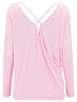 Pour Moi Cross Back Jersey Yoga Top - Light Pink -Modish Muse 100HU SQ5 0000000367 LIGHT PINK MDd1