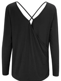 Pour Moi Cross Back Jersey Yoga Top - Black -Modish Muse 100I8 SQ5 0000000004 BLACK MDd1