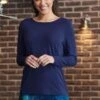 Pour Moi Cross Back Jersey Yoga Top - Dark Blue -Modish Muse 100IF SQ1 0000000354 DARK BLUE MDf