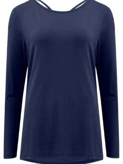 Pour Moi Cross Back Jersey Yoga Top - Dark Blue -Modish Muse 100IF SQ5 0000000354 DARK BLUE MDd1