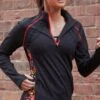 Pour Moi Energy Long Sleeved Half Zip Printed Running Top - Black/Multi -Modish Muse 100J0 SQ1 0000000292 BLACK MULTI MDf