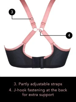 Pour Moi Energy Reach Underwired Lightly Padded Sports Bra - Black -Modish Muse 100LT SQ5 0000000004 BLACK MDd1