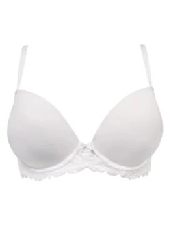 Pour Moi Forever Fiore Plunge Push Up Tshirt Bra - White -Modish Muse 102IS SQ5 0000000013 WHITE MDd1