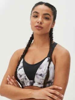 Pour Moi Energy Empower U/W Lightly Padded Convertible Sports Bra - Black/White