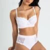 Pour Moi Logo High Leg Brief -Modish Muse 104E5 SQ1 0000000013 WHITE MDf