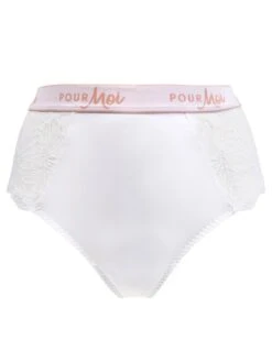 Pour Moi Logo High Leg Brief -Modish Muse 104E5 SQ5 0000000013 WHITE MDd1