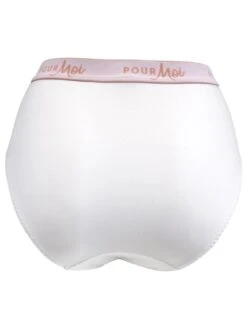 Pour Moi Logo High Leg Brief -Modish Muse 104E5 SQ6 0000000013 WHITE MDd2