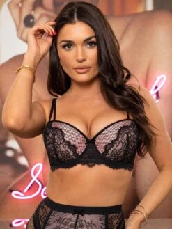 Pour Moi Dark Romance Padded Bra - Black/Multi -Modish Muse 104V0 SQ4 0000000292 BLACK MULTI MDd