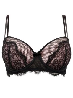 Pour Moi Dark Romance Padded Bra - Black/Multi -Modish Muse 104V0 SQ5 0000000292 BLACK MULTI MDd1