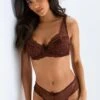 Pour Moi Flora Lightly Padded Underwired Bra - Brown -Modish Muse 1062E SQ1 0000000143 BROWN MDf