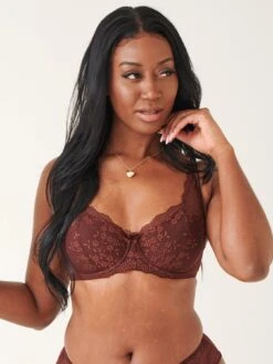 Pour Moi Flora Lightly Padded Underwired Bra - Brown -Modish Muse 1062E SQ4 0000000143 BROWN MDd