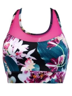 Pour Moi Energy Mesh Insert Crop Top - Floral Multi -Modish Muse 107XY SQ4 0000000629 FLORAL MDd