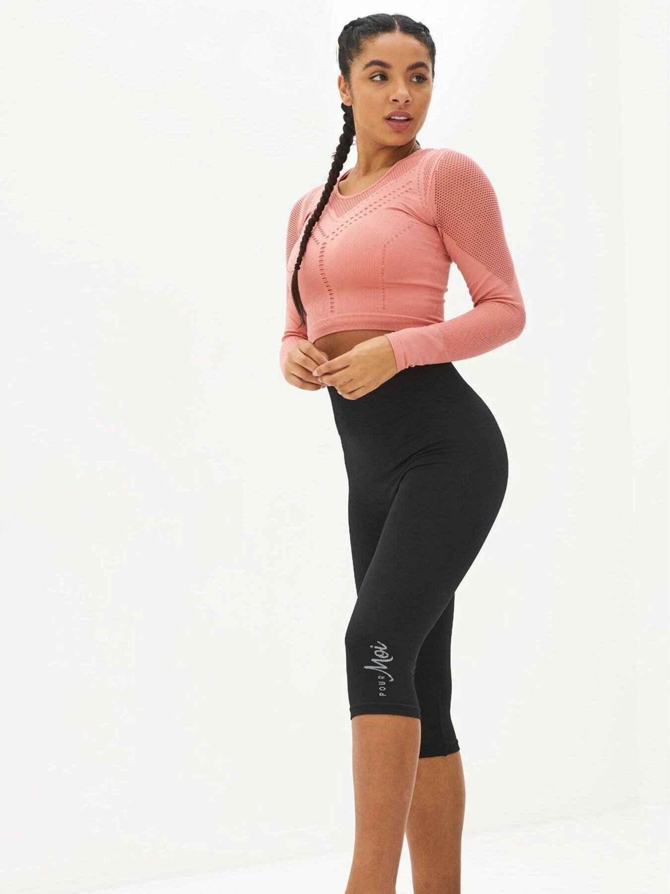 Pour Moi Energy Seamless Capri Legging - Black 3 Pour Moi Energy Seamless Capri Legging - Black
