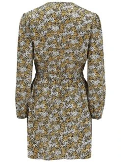 Pour Moi Millie Faux Wrap Woven Satin Dress - Light Multi -Modish Muse 10C9Q SQ5 0000006097 LIGHT MULTI MDd1