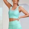 Pour Moi Energy Mesh Insert Crop Top - Aqua -Modish Muse 10FCR SQ1 0000000106 AQUA MDf