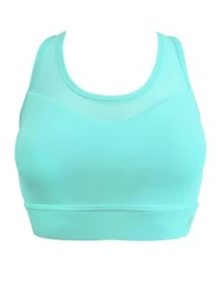 Pour Moi Energy Mesh Insert Crop Top - Aqua -Modish Muse 10FCR SQ4 0000000106 AQUA MDd
