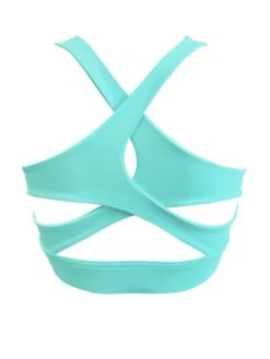Pour Moi Energy Mesh Insert Crop Top - Aqua -Modish Muse 10FCR SQ5 0000000106 AQUA MDd1