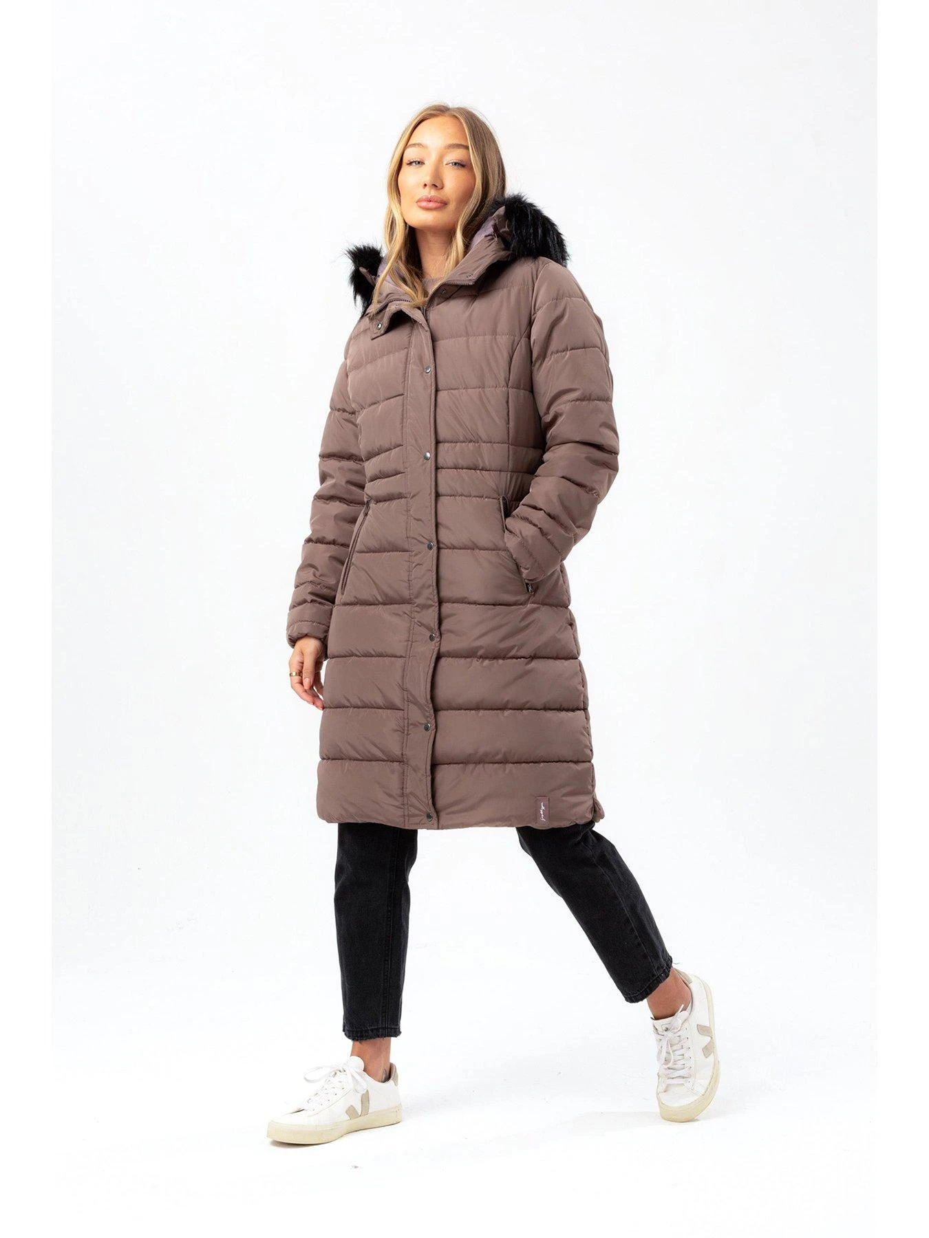 Hype Womens Iron Longline Padded Woven Label Jacket 5 Hype Womens Iron Longline Padded Woven Label Jacket - Image 3