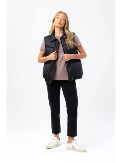 Hype Womens Sleeveless Woven Label Scribble Jacket - Black -Modish Muse 10GTI SQ3 0000000004 BLACK MDo