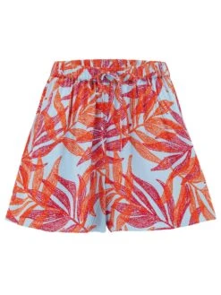 Pour Moi Crinkle Viscose Tie Front Beach Shorts - Multi -Modish Muse 10HO2 SQ5 0000000029 MULTI MDd1