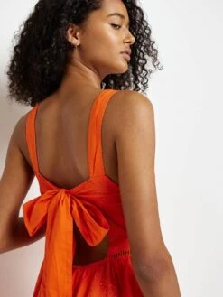 River Island Broderie Maxi Dress - Orange -Modish Muse 10ZDT SQ4 0000000198 ORANGE MDd
