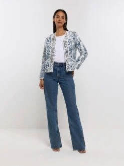 River Island Paisley Jacket -Modish Muse 1103L SQ3 0000000020 BLUE MDo