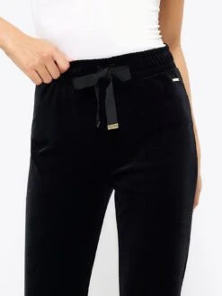 River Island Velour Joggers - Black -Modish Muse 112HS SQ5 0000000004 BLACK MDd1