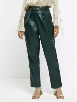 River Island Faux Leather Cigarette Trousers