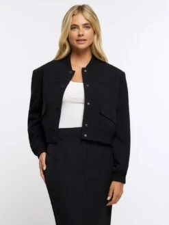 River Island Tailored Crop Bomber Jacket
