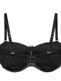 Charnos Superfit Lace Padded Strapless Bra - Black/Nude -Modish Muse MGJ4W SQ2 0000000372 BLACK NUDE MDb