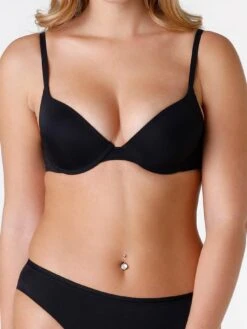 Wonderbra T Shirt Bra - Black