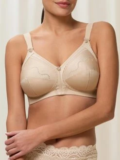 Triumph Doreen Cotton Non Wired Bra - Nude -Modish Muse PEKF4 SQ3 0000000096 SKIN MDo