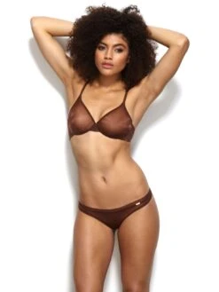 Gossard Glossies Sheer Bra - Brown -Modish Muse T7RUF SQ3 0000000143 BROWN MDo