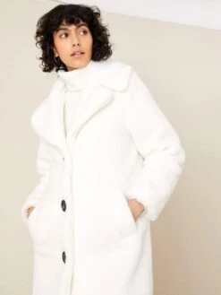 Monsoon Trinity Teddy Long Coat -Modish Muse TEAH4 SQ4 0000000168 IVORY MDd
