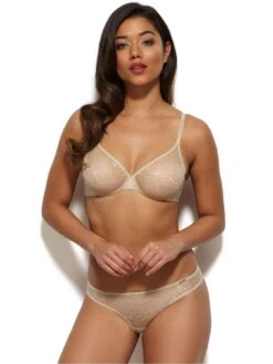 Gossard Glossies Lace Sheer Bra - Nude -Modish Muse TYN7Q SQ4 0000000159 NUDE MDd