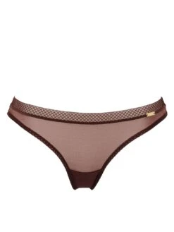 Gossard Glossies Thong - Brown -Modish Muse TYNKT SQ3 0000000143 BROWN MDo