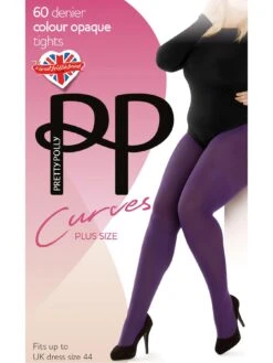 Pretty Polly 60 Denier Plush Opaque Tights - Purple
