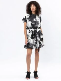 Religion Perennial Print Amber Dress - Black/White -Modish Muse UD7XH SQ3 0000000029 MULTI MDo