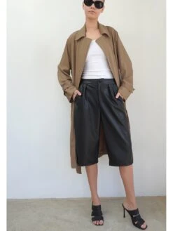 Religion Faux Leather Tailored Shorts - Black -Modish Muse UD9CA SQ3 0000000004 BLACK MDo