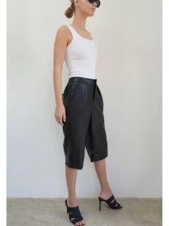 Religion Faux Leather Tailored Shorts - Black -Modish Muse UD9CA SQ4 0000000004 BLACK MDd