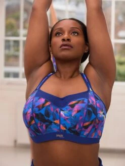 Panache Wired Racer Back Sports Bra - Neon Blue -Modish Muse UDPAA SQ3 0000003467 NEON MDo