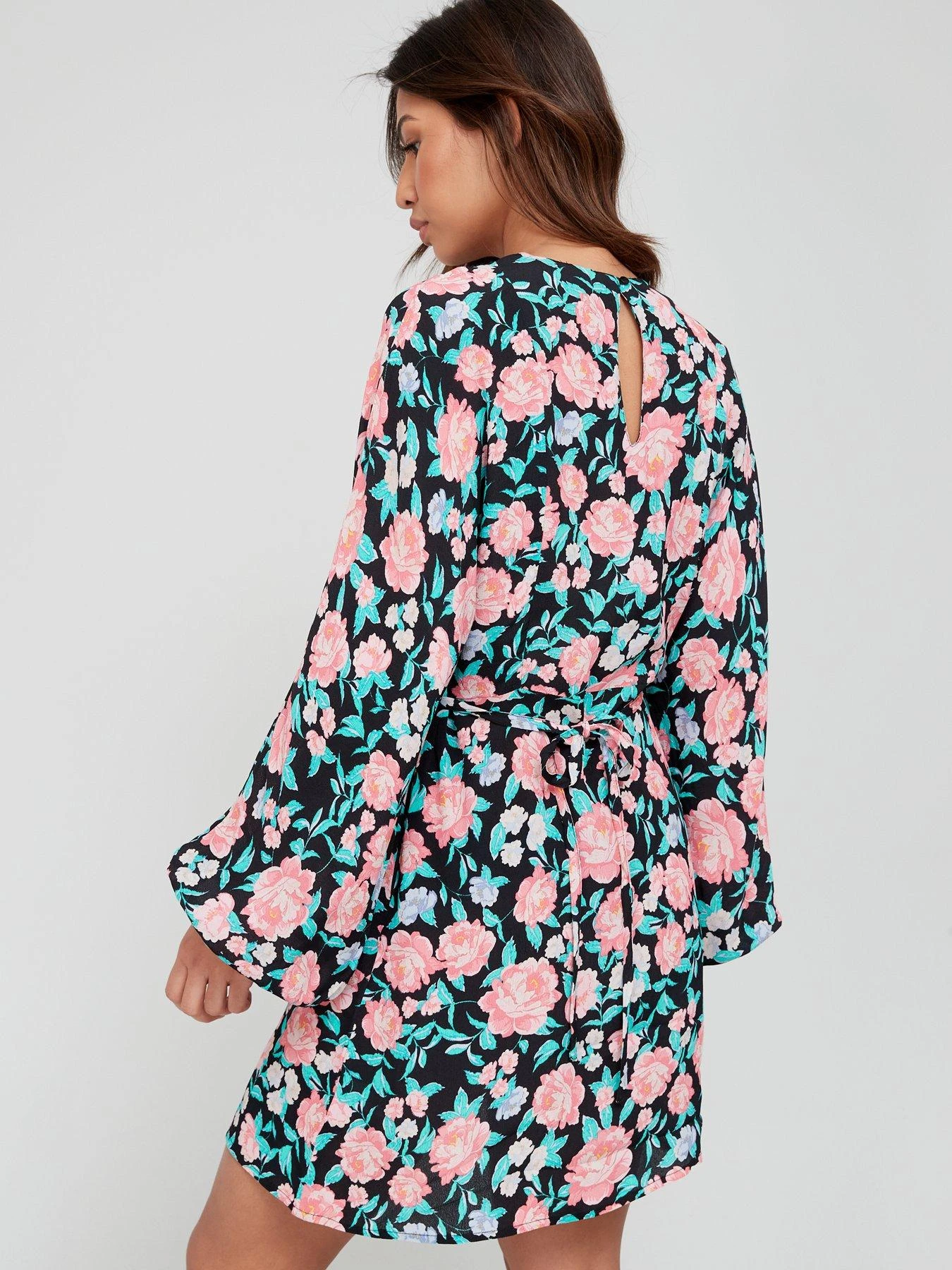 River Island Wrap Tea Dress - Black 4 River Island Wrap Tea Dress - Black - Image 2