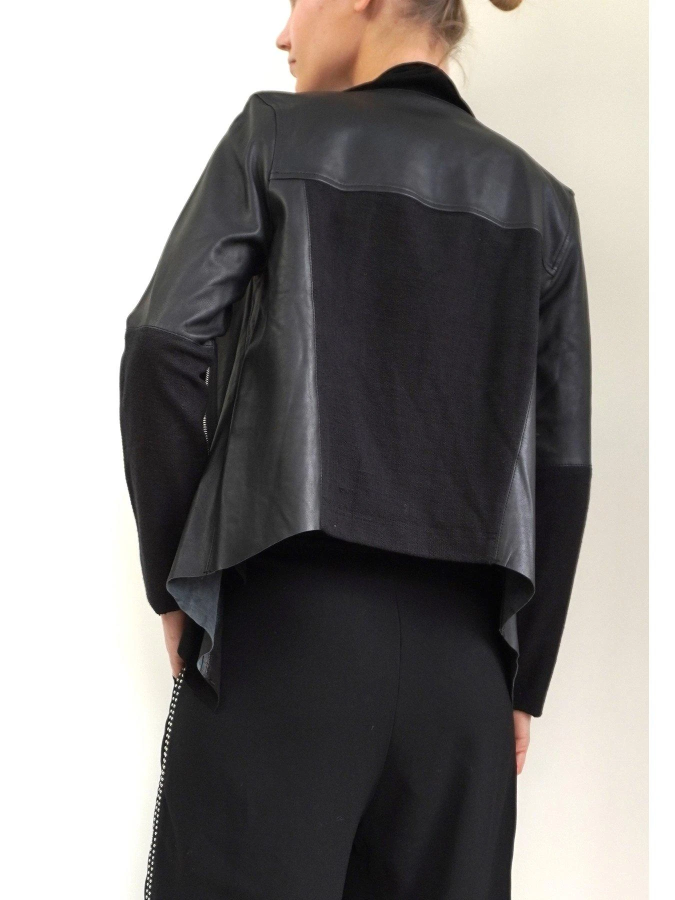 Religion Waterfall Leather And Suede Jacket -Black 4 Religion Waterfall Leather And Suede Jacket -Black - Image 2