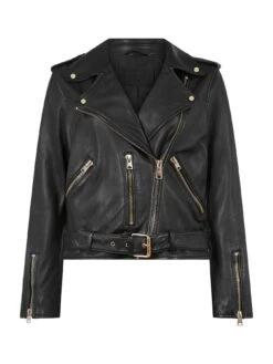 AllSaints Balfern Gold Biker -Modish Muse UVB9A SQ6 0000000004 BLACK MDd2