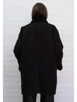 Religion Faux Sheepskin Zip Coat- Black -Modish Muse UZGYG SQ4 0000000004 BLACK MDd