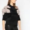 Religion Feather Yarn Abstract Jumper - Black -Modish Muse UZH8V SQ1 0000000004 BLACK MDf