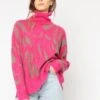 Religion Abstract Fluffy Jumper- Pink -Modish Muse UZHA5 SQ1 0000000063 PINK MDf